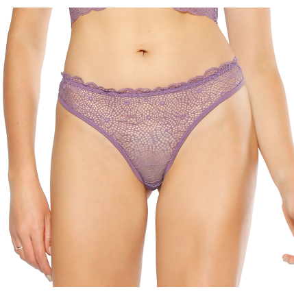 Women's Purple Luxe Lace Thong
